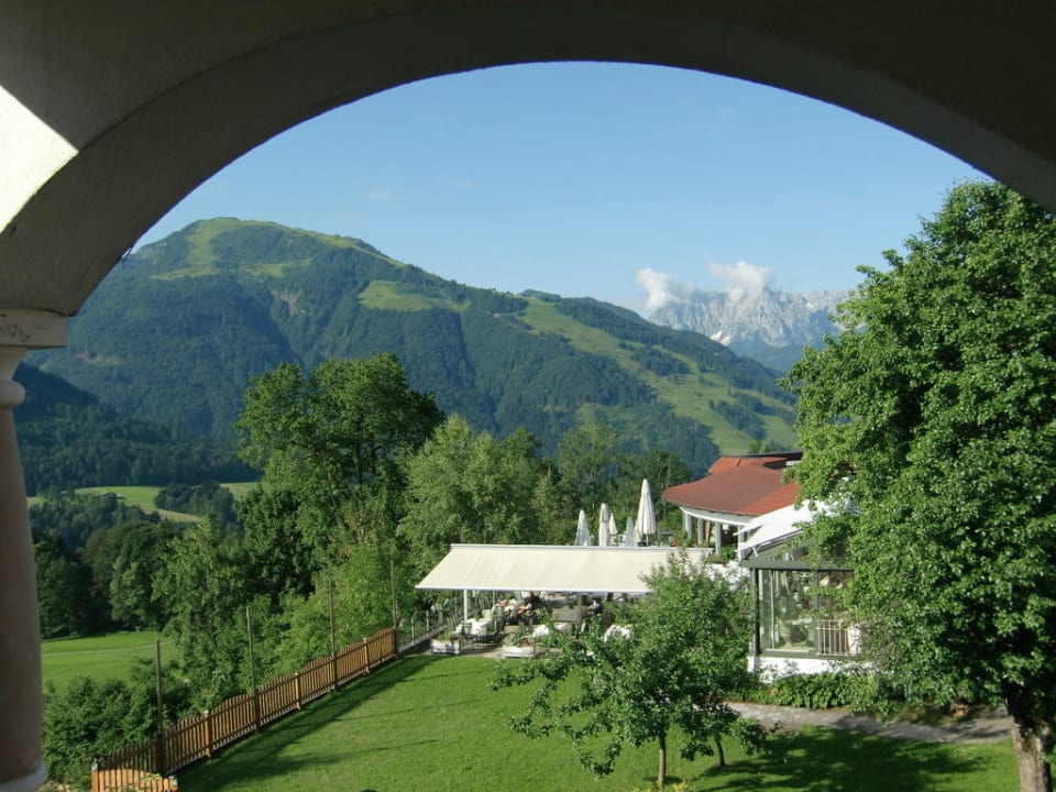 Blick vom Zimmerbalkon Wohlfühlresort Peternhof