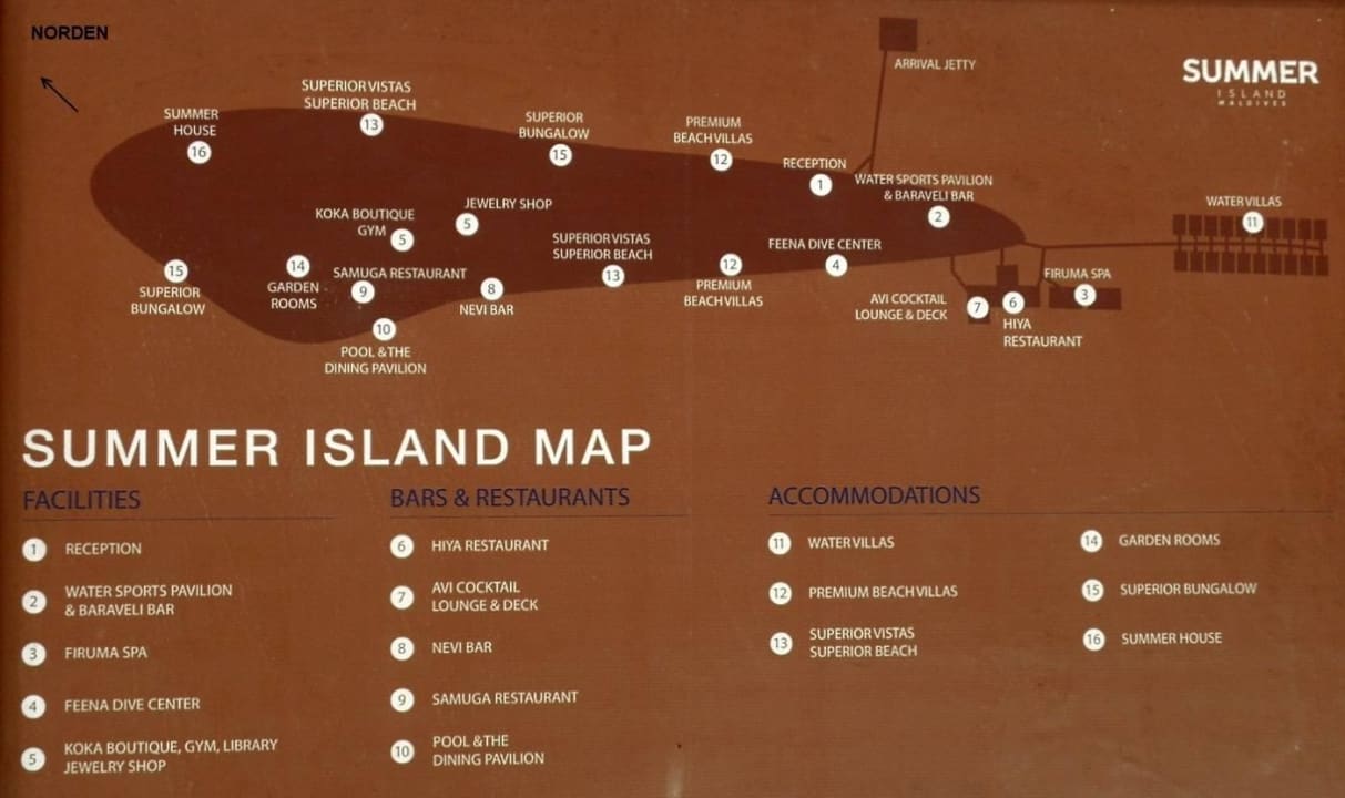 Lageplan Summer Island Maldives