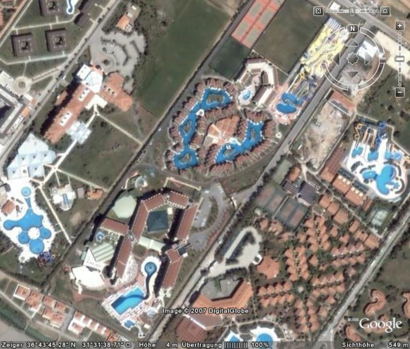 Silence Beach Resort aus dem Weltall gesehen Selectum Family Resort Side