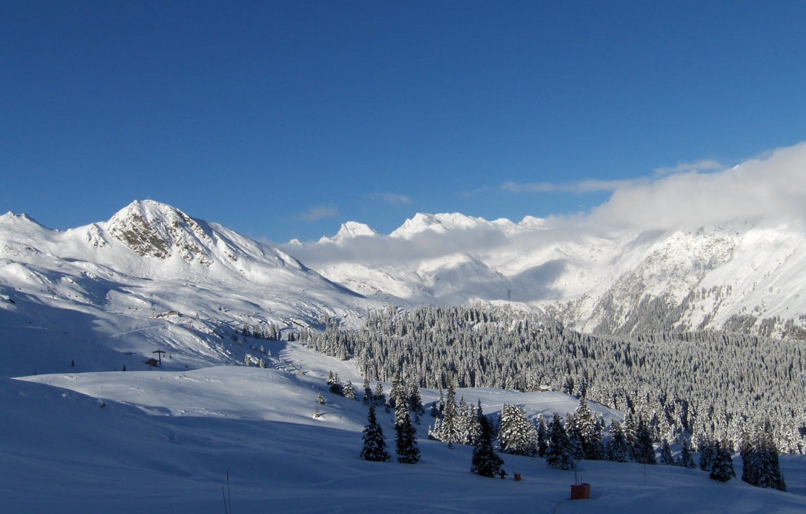 Blick auf das Bergpanorama im Skigebiet Ratschings Wellness-Sporthotel Ratschings