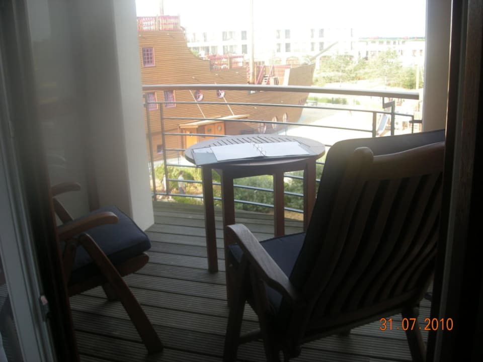 Balkon von Zimmer Haus Olympic Hotel Yachthafenresidenz Hohe Düne