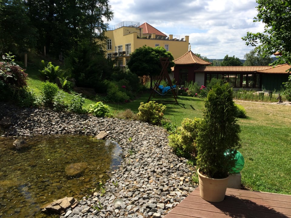 Gartenanlage Spirit & SPA Hotel Birkenhof am Elfenhain
