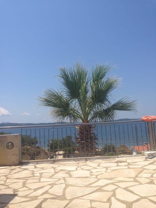 Blick von der Poolliege Akrathos Beach Hotel