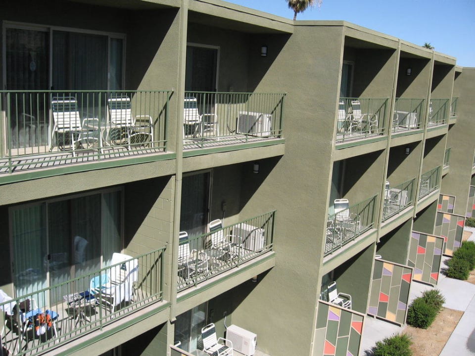 Aussicht vom Balkon Joie de Vivre Hotel The Saguaro Palm Springs