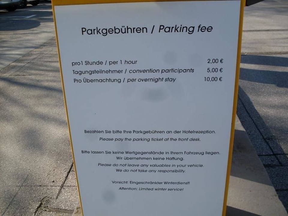 Parkgebühren Leonardo Hotel Düsseldorf Airport - Ratingen