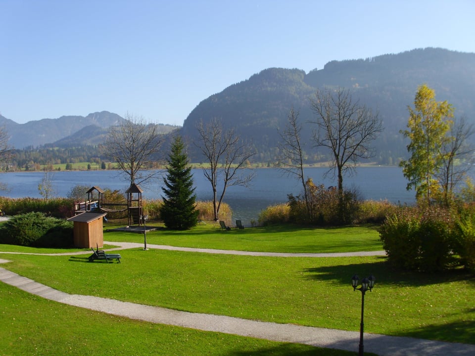 Blick vom Balkon auf den Walchsee Hotel Bellevue am See