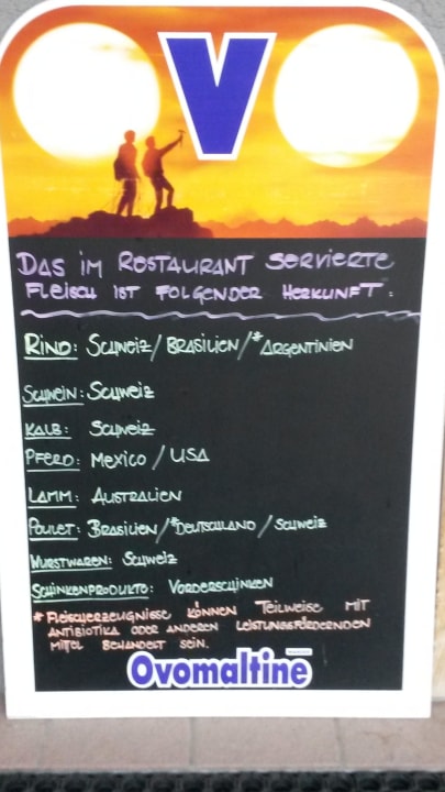 Über die Herkunft des Essens Berghaus Grindelwaldblick