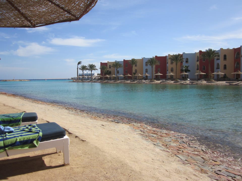 Blick von Zimmerterrasse zum Roten Meer Arabia Azur Resort
