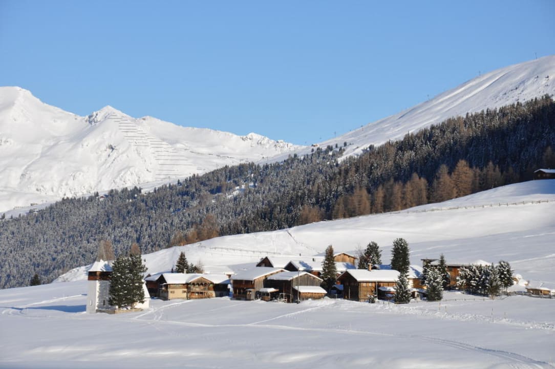 Blick aus dem Hotelzimmer in Richtung Norden Hotel Walserhuus Sertig