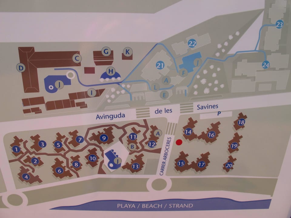 Übersichtsplan der Anlage Hipotels Mediterraneo Club