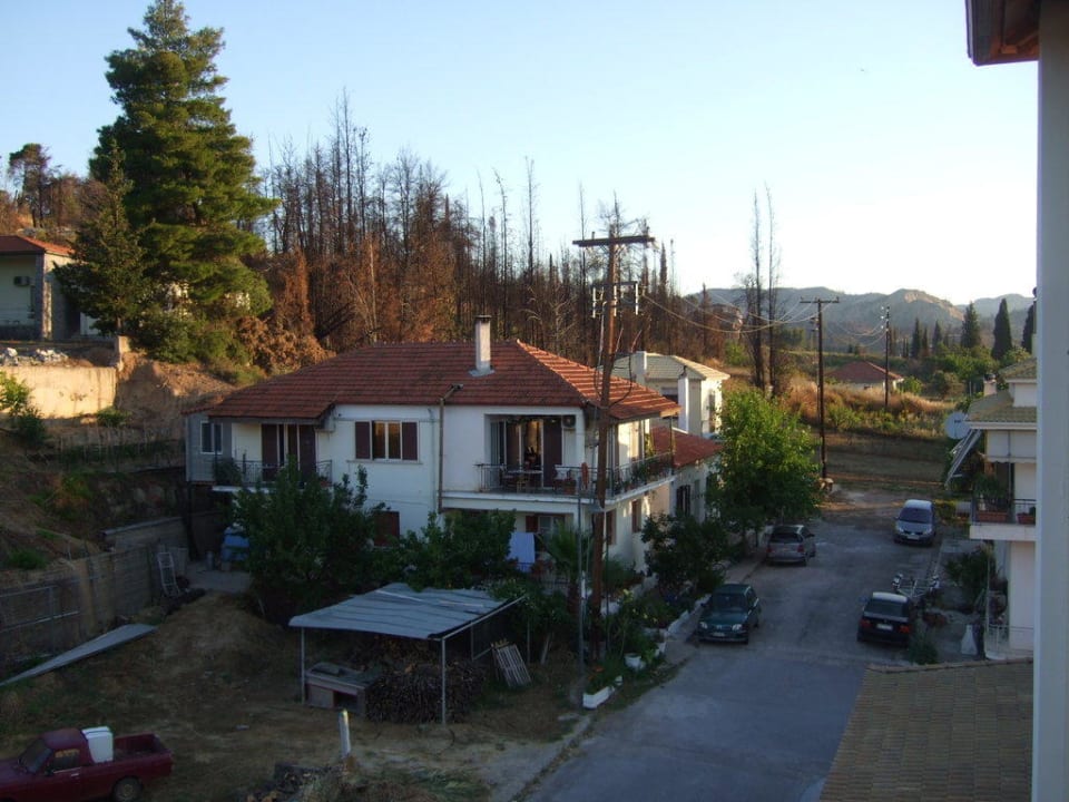 Blick aus dem Balkon nach rechts Hotel Pelops