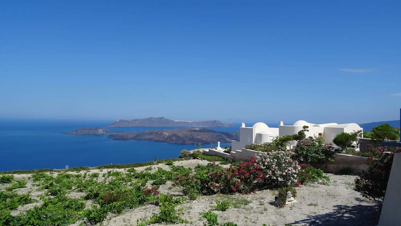 Garten und Ausblick Aegagros Caldera Houses