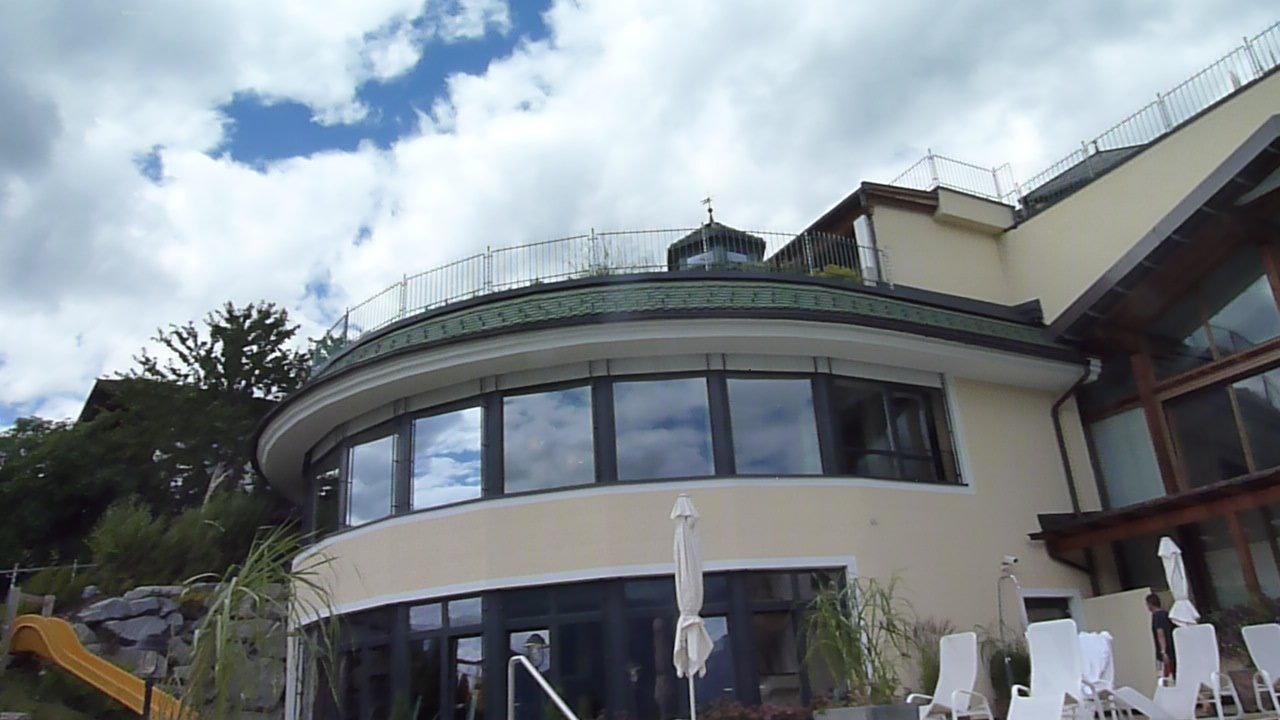 Panorama-Sauna und - Ruhebereich in der 1. Etage Wellnessresidenz Schalber