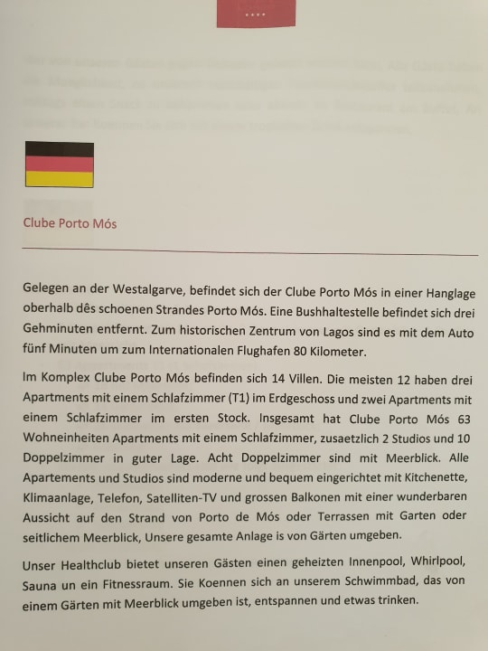 Sonstiges Hotel Clube Porto Mos