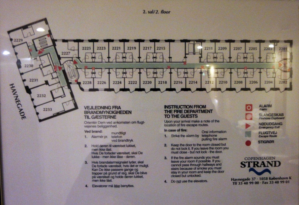 Etagenplan Hotel Copenhagen Strand