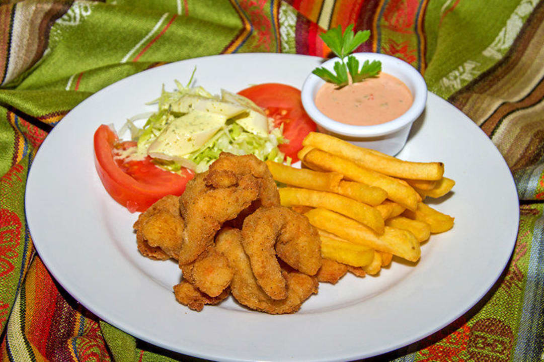 Camarones Apanados/ Breaded Shrimp Hacienda Hosteria Chorlavi