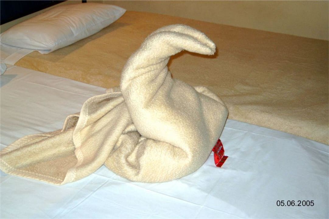 Tinkgeld-Schwan aus Wolldecke Jaz Makadi Oasis Resort