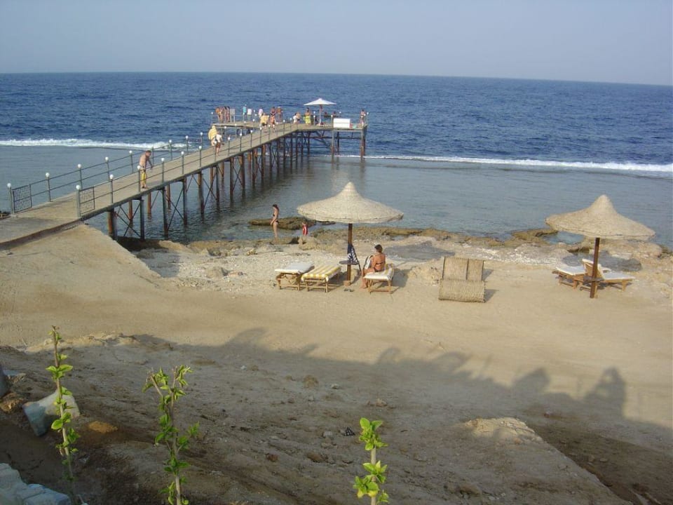 Blick von der Sea View Bar auf den Steg Sentido Akassia Beach