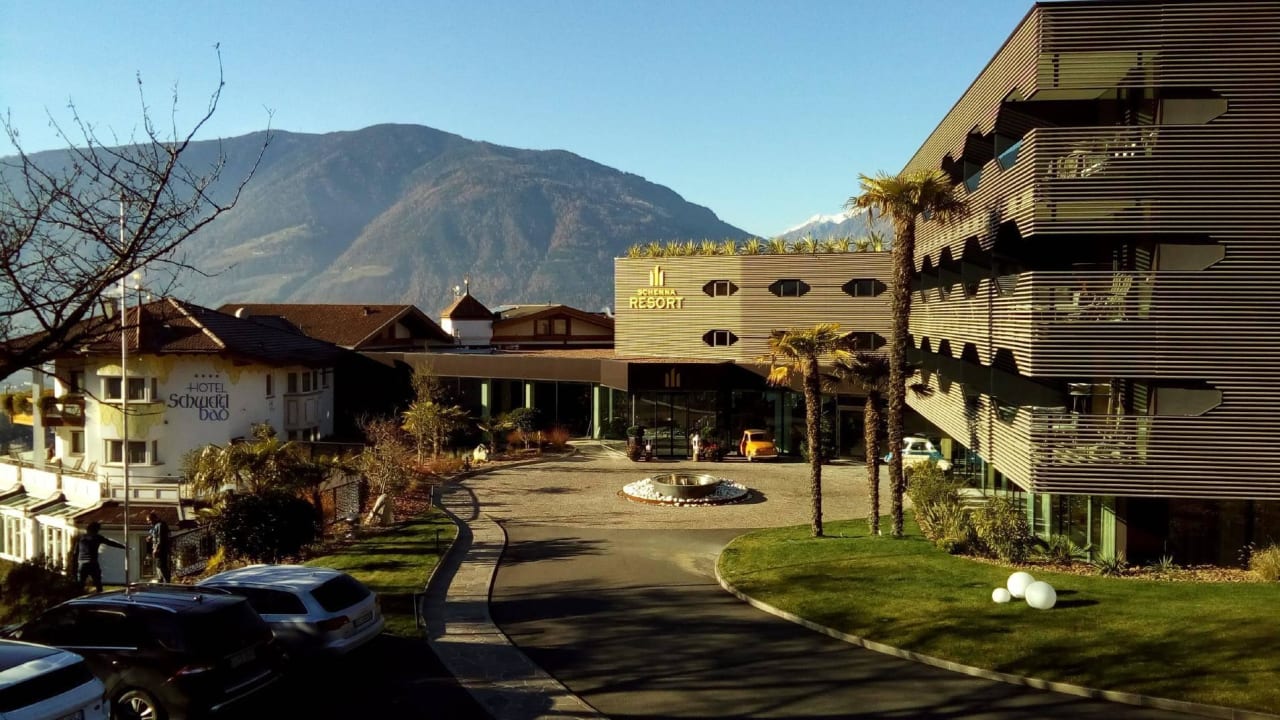 Eingangsbereich Schennaresort Schenna Resort