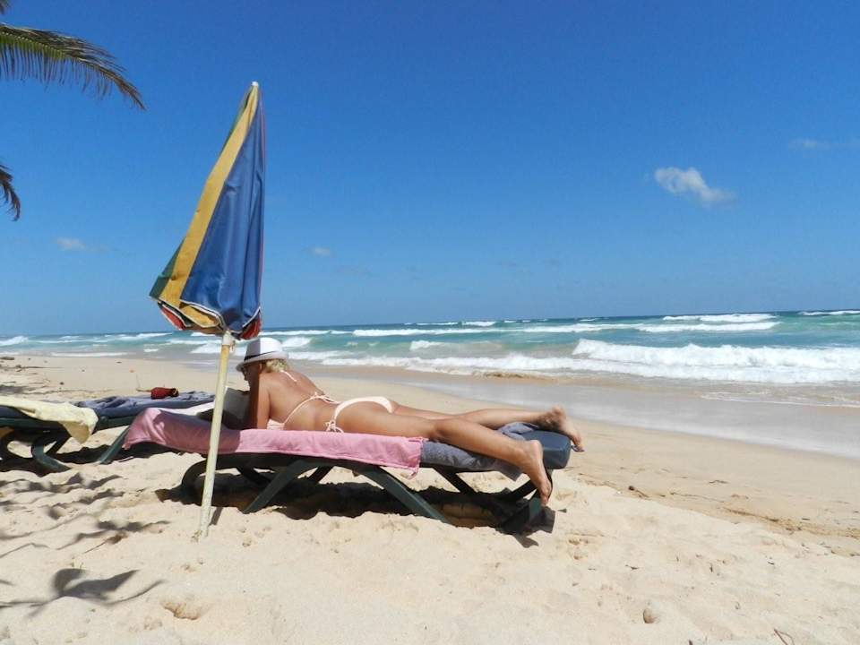 Blick nach links Hotel Haus am Meer Wilde Ananas