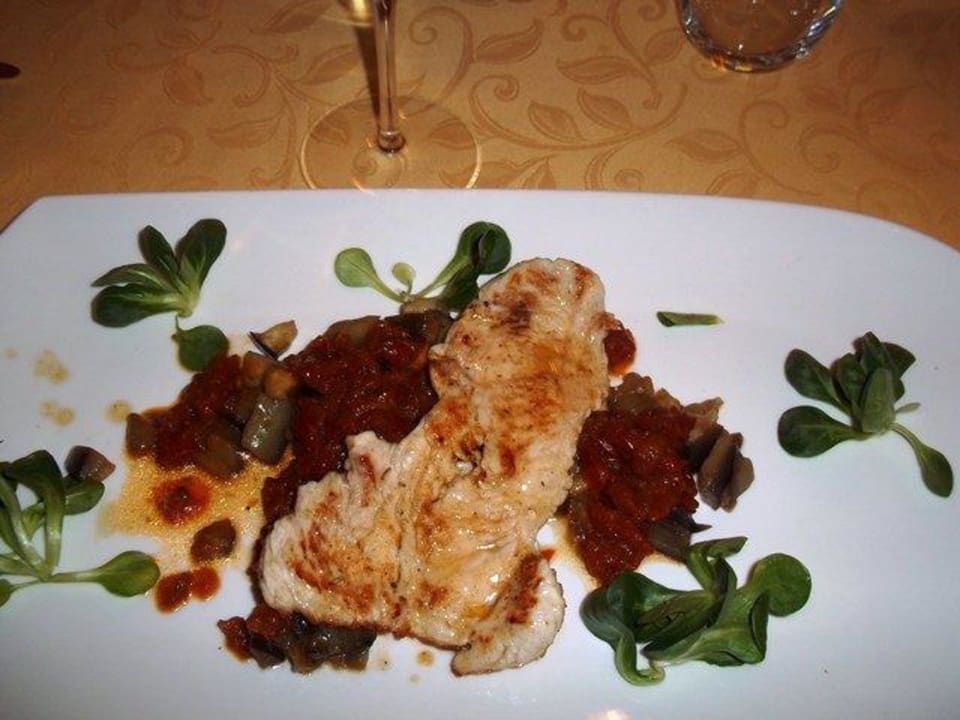 Gegrillte Truthanbrust auf Auberginen - 3. Abend Alphotel Tyrol