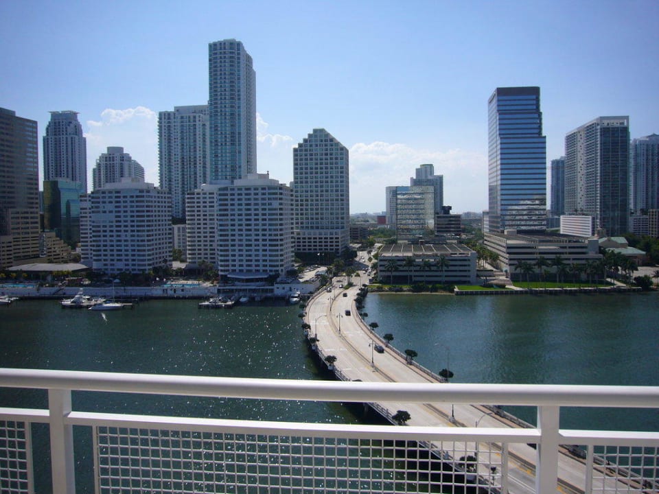 Miami Skyline - Blick aus unserem Zimmer Hotel Mandarin Oriental