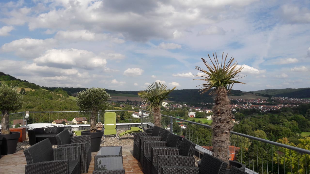 Angenehm auf der Dachterrasse Vitalhotel König am Park