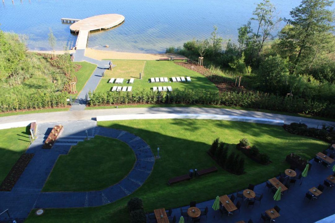 Blick vom Balkon Seehotel Fleesensee