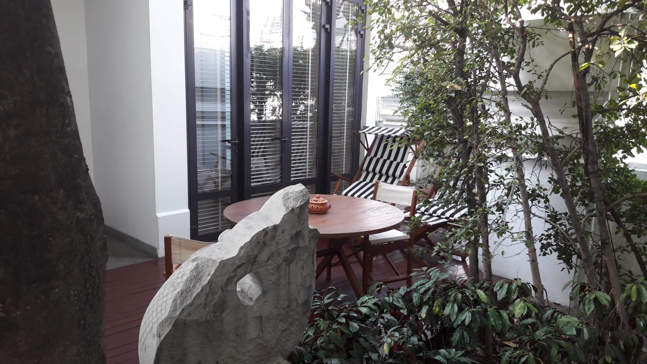 Spa Cottage: private Terasse Grand Hyatt Erawan Bangkok