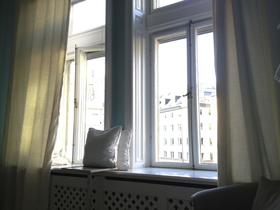 Das Fenster zum darin sitzen Hotel Drottning Kristina Stureplan