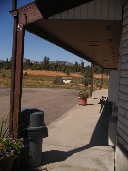 Direkt vor unserem Zimmer Hotel Bryce Canyon Pines