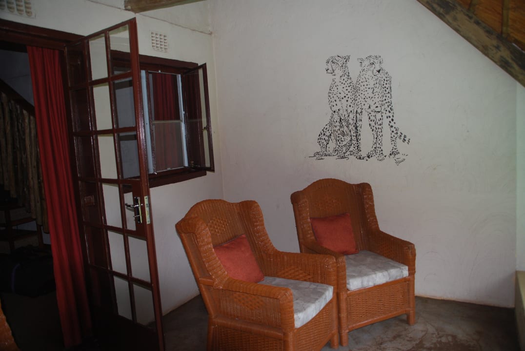 Balkon mit Blick den den Garten Hotel The Garden Lodge On The Chobe River