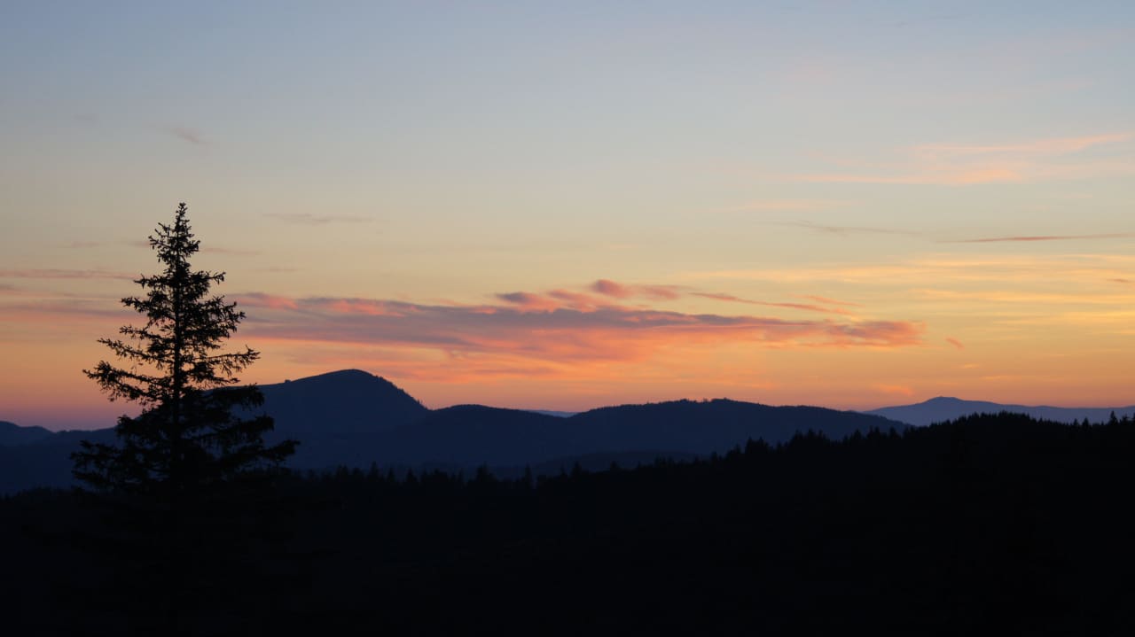 Ausblick bei der Sonnenuntergangswanderung Hotel Landgasthof Bergblick