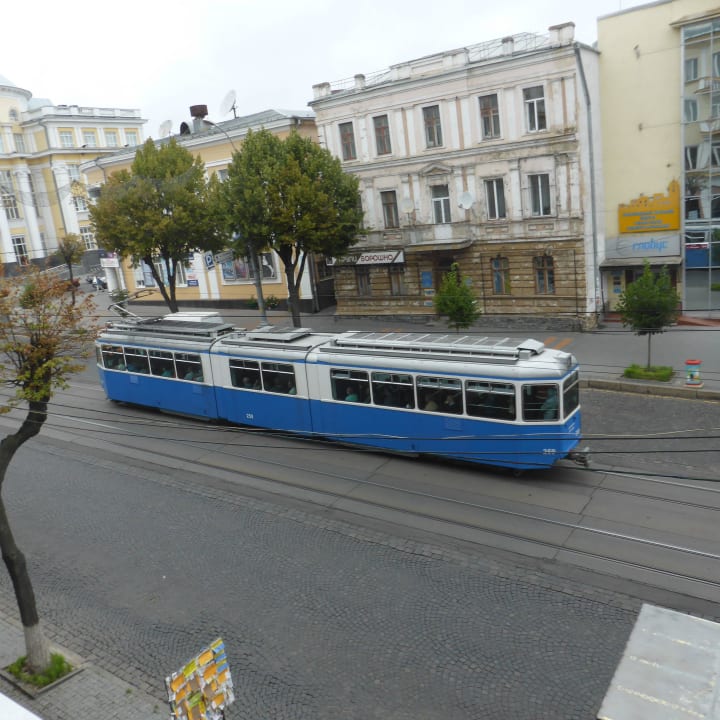 Widok z balkonu Hotel Vinnytsia Sawoy