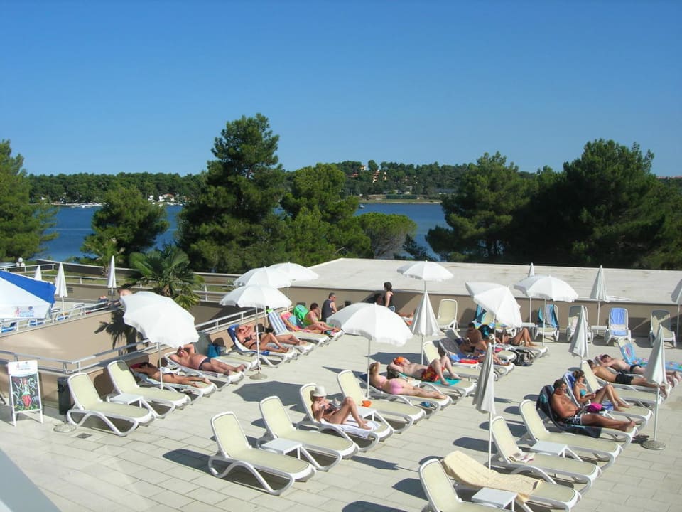 Blick auf den Pool Hotel Molindrio Plava Laguna