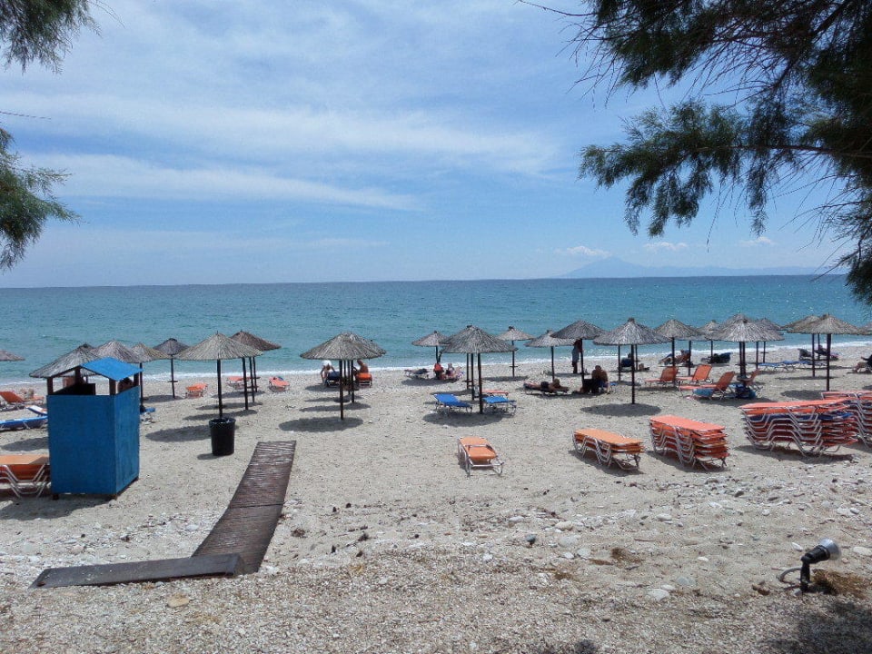 Sauberer Strand, Kristallklares Wasser Thassos Hotel Grand Brach