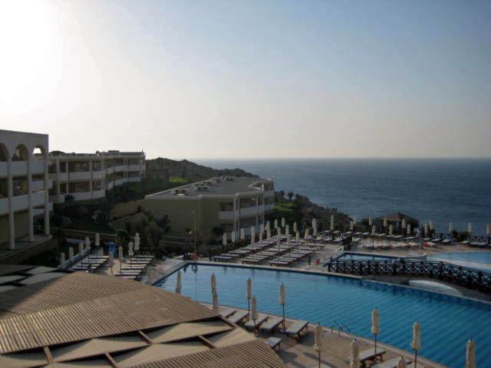 Noch einmal Blick vom Balkon Hotel Kalithea Horizon Royal