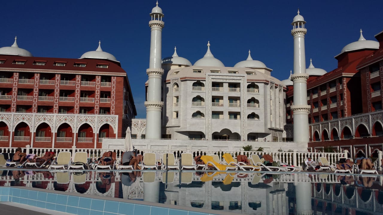 Blick aufs Hotel Royal Taj Mahal Hotel