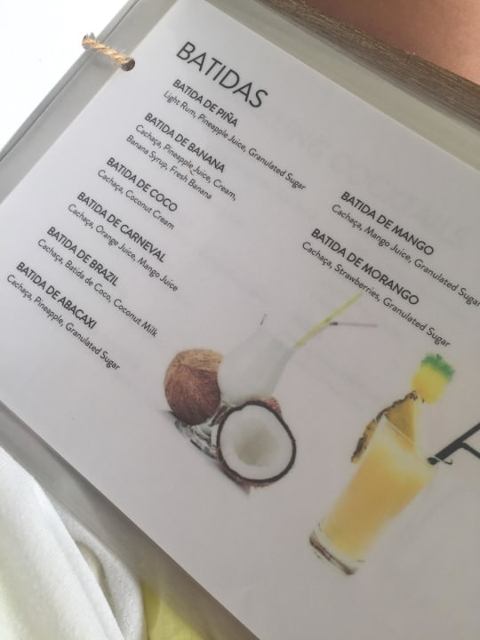 Cocktailkarte Diamonds Thudufushi