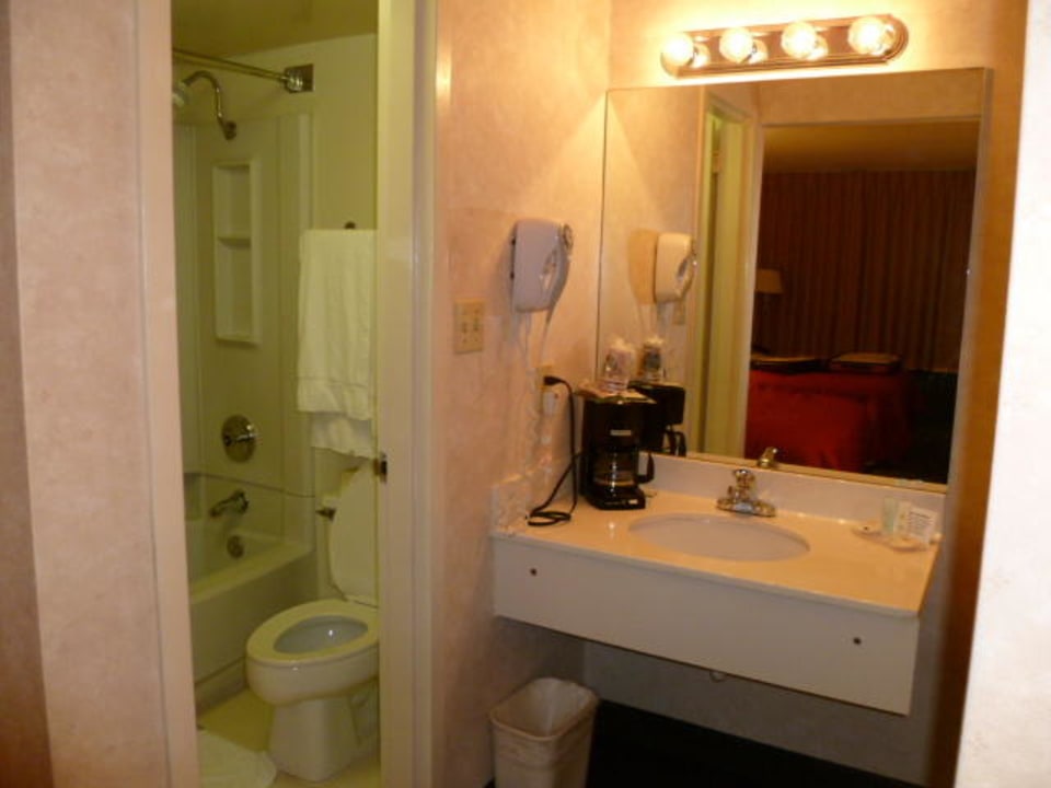 Offenes Bad, Tür nur zur Toilette. Hotel Comfort Inn Tysons Corner