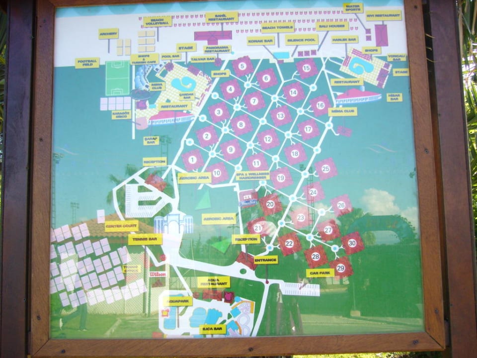 Anordnung der Bungalows Ali Bey Club