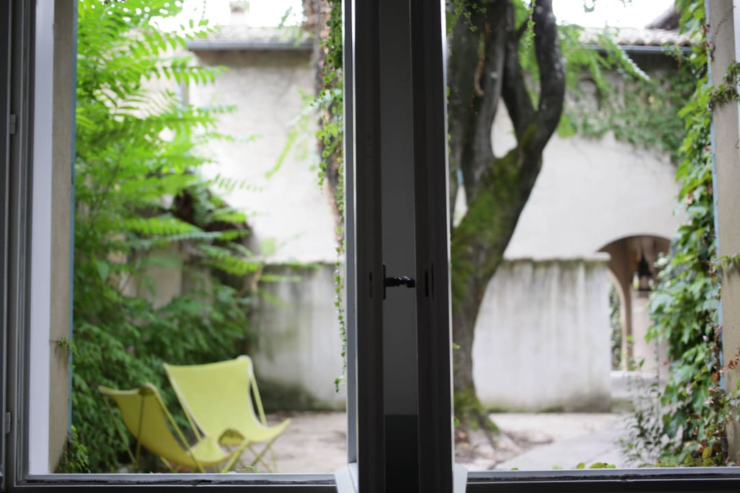 Ausblick aus dem Fenster Hotel Le Prieure