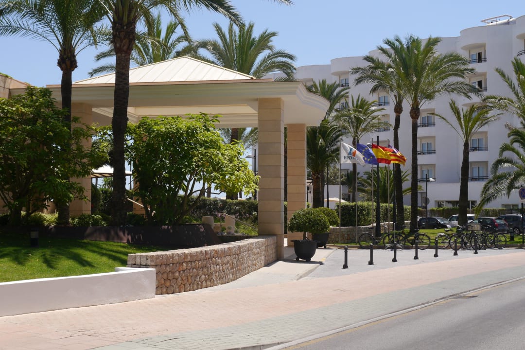 Eingang ist bei den Flaggen Hipotels Hipocampo Playa