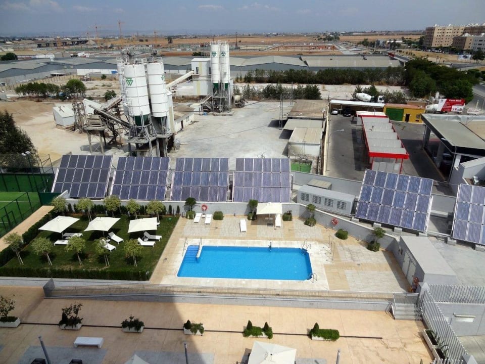 Pool view from the room Hilton Garden Inn Sevilla