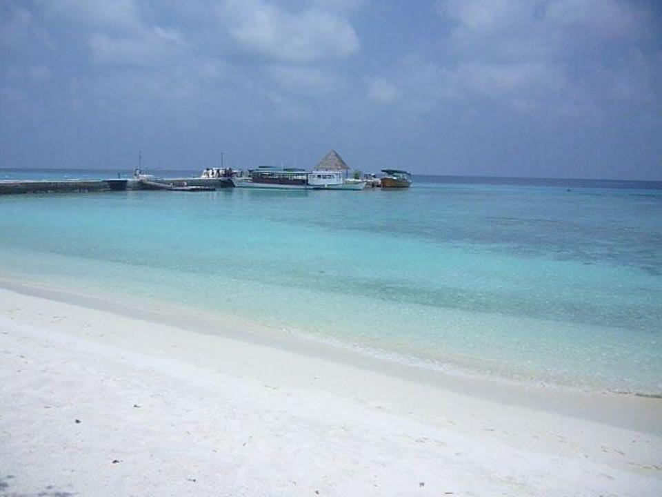 Von unserem Liegestrandplatz aus gesehen Summer Island Maldives