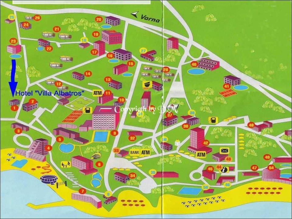 Lageplan Hotel "Villa Albatros" Hotel Villa Albatros