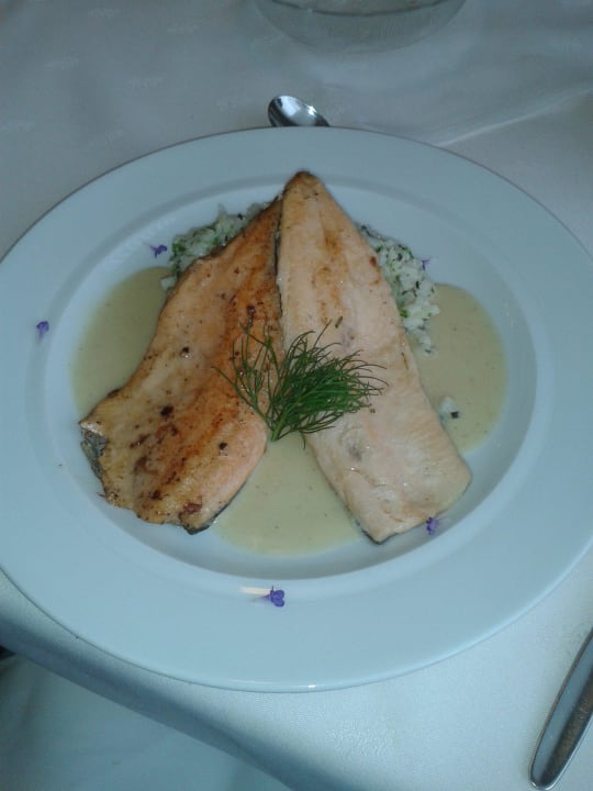 Lachsforelle auf Risotto AllesBauer
