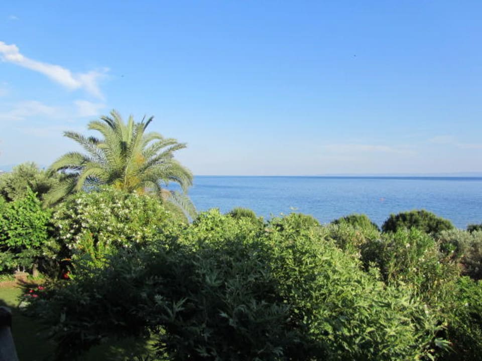 Blick vom Balkon Haus des Gartens / Pension Nikos