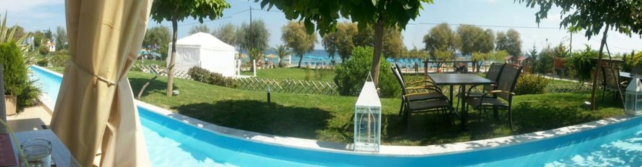 Mittagsessenausblick alltoura Club Hotel Poseidon Palace