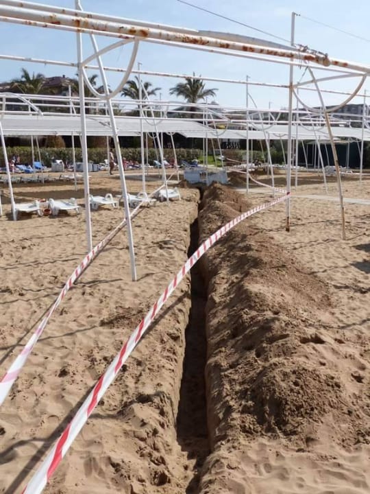 Kabelverlegung für Internet am Strand Sunis Kumköy Beach Resort Hotel & Spa